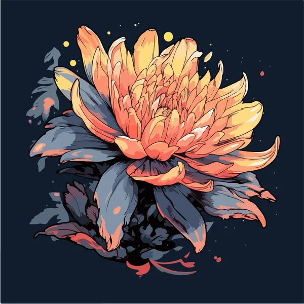 ベクトル手描き花イラスト — ストックベクタ