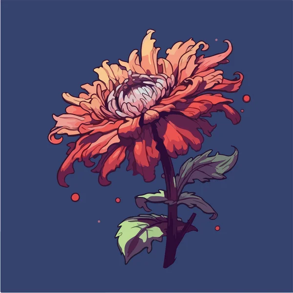 手描き水彩の花 ベクターイラスト — ストックベクタ