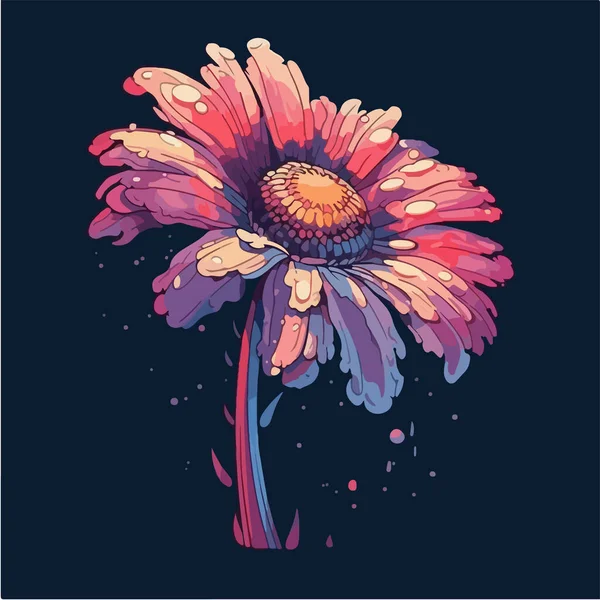 Акварельні Квіти Векторний Фон Ілюстрація — стоковий вектор