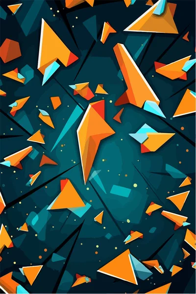Vector Geometric Abstract Colorful Triangle Background — Stock Vector