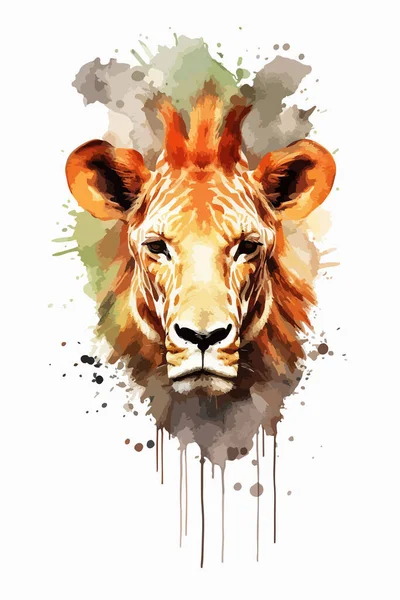 Löwentier Vektorillustration — Stockvektor