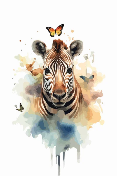 Tigre Aquarelle Illustration — Image vectorielle