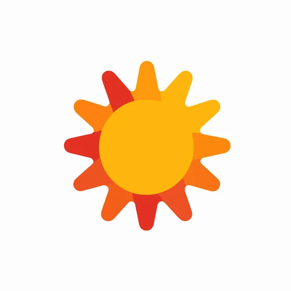 Słońce Ikona Wektor Ilustracja Logo Projekt — Wektor stockowy