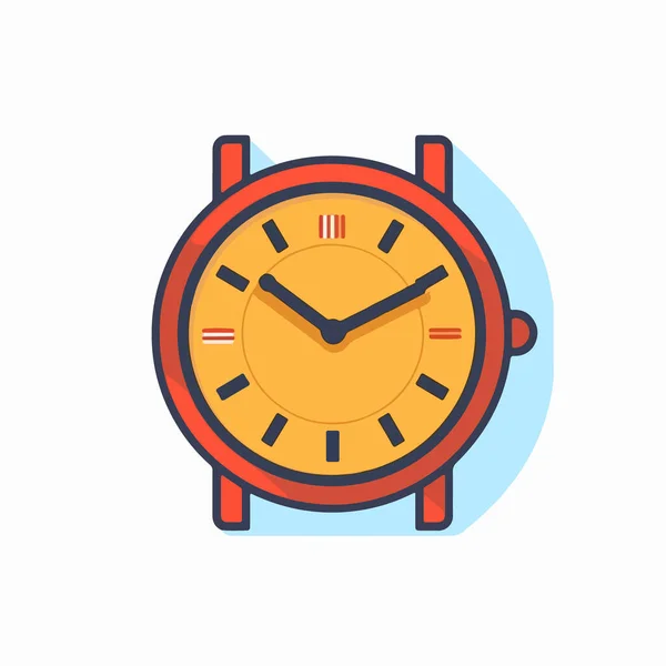 Alarm Clock Flat Icon — Stock Vector