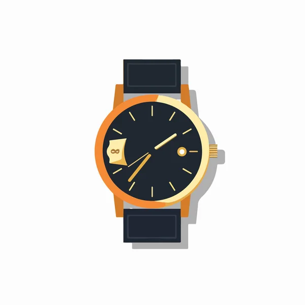Flat Icon Horloge Vectorillustratie Plat Pictogram Horloge — Stockvector