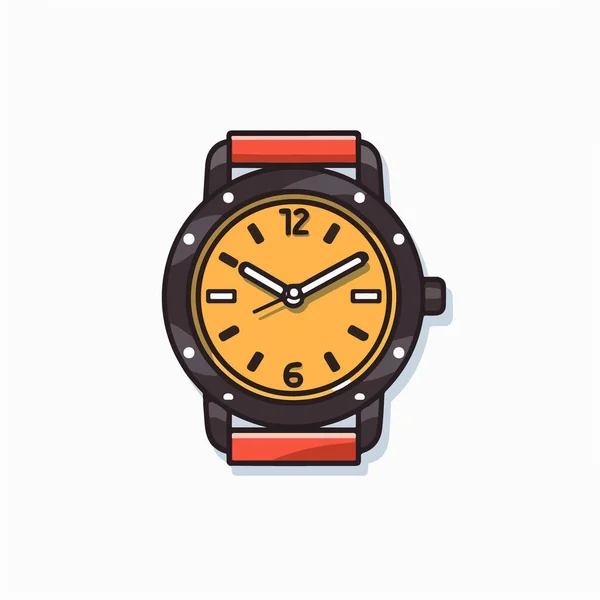 Relógio Relógio Isolado Branco —  Vetores de Stock