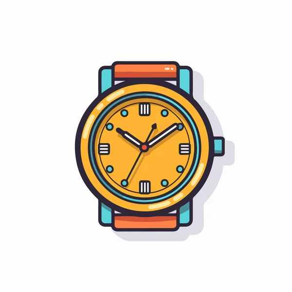 Ícone Relógio Inteligente Isolado Fundo Branco Observar Relógio Estilo Plano — Vetor de Stock