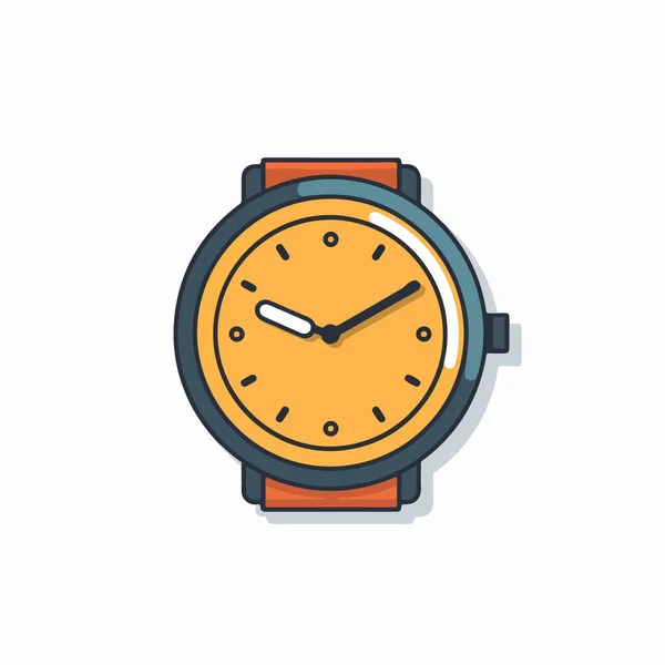 Ikona Inteligentnego Zegarka Płaskim Wektorze Kolorów — Wektor stockowy