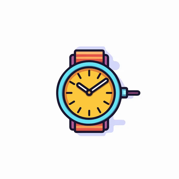 Icono Reloj Vector Logotipo — Archivo Imágenes Vectoriales
