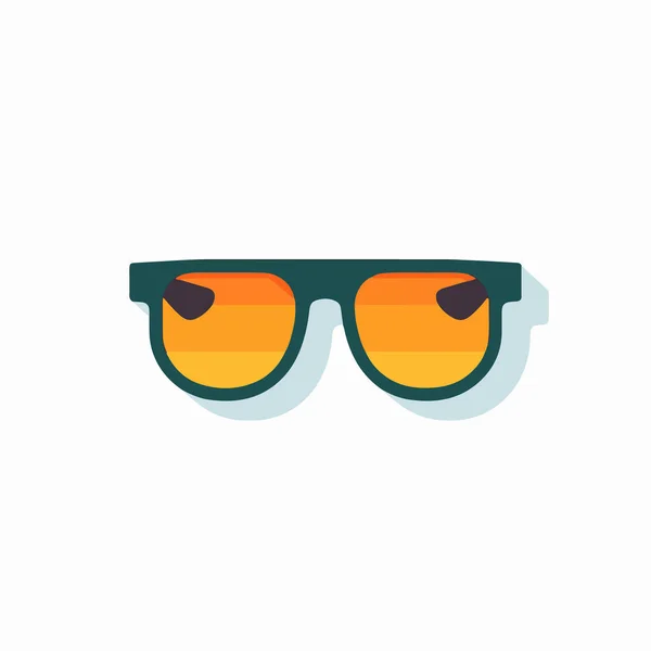 Ikona Vektorové Ploché Sluneční Brýle — Stockový vektor
