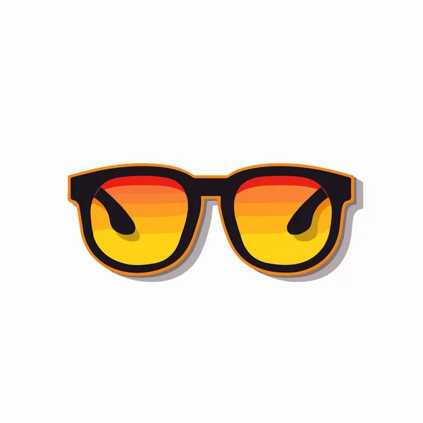 Gafas Sol Icono Vectorial Aislado Sobre Fondo Blanco — Vector de stock