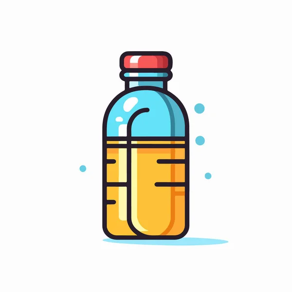 Μπουκάλι Νερό Μπουκάλι Χρώμα Γραμμή Εικονίδιο Νερό Φιάλη Και Φιάλη — Διανυσματικό Αρχείο