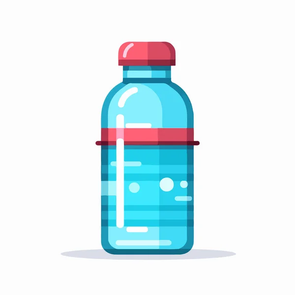 Μπουκάλι Νερό Ένα Ποτό Επίπεδο Εικονίδιο — Διανυσματικό Αρχείο