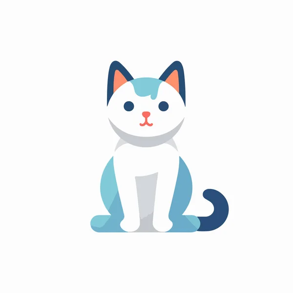 배경에 고립된 귀여운 고양이 아이콘 — 스톡 벡터