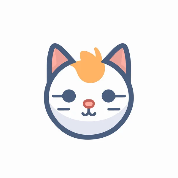 Cat Head Icon Vector Illustration — Stock Vector