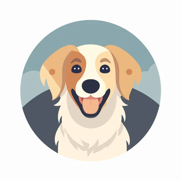 かわいい犬の頭のアイコン — ストックベクタ