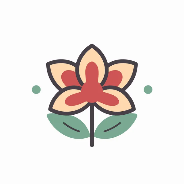 Vektor Illustration Von Blume Und Natur Symbol Schönes Florales Element — Stockvektor