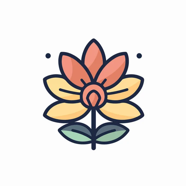 Blumenvektorillustration Logo Mit Blumensymbol — Stockvektor