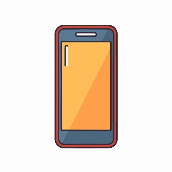 Ikona Białym Tle Urządzenia Smartphone — Wektor stockowy