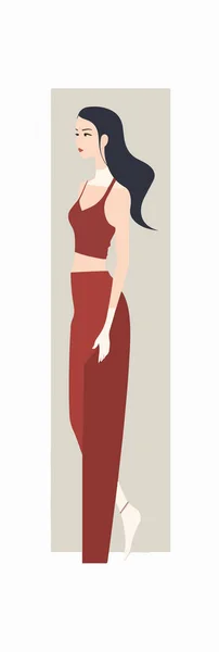 Mujer Vestido Ilustración Vectorial — Vector de stock