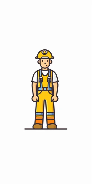 建設労働者の平らなデザインのベクトル図 — ストックベクタ