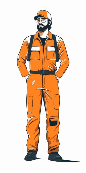Vector Cartoon Fireman — Stock Vector