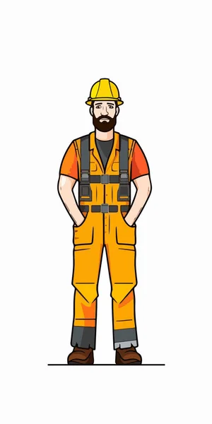 Construction Engineer Worker Icon — Stock Vector