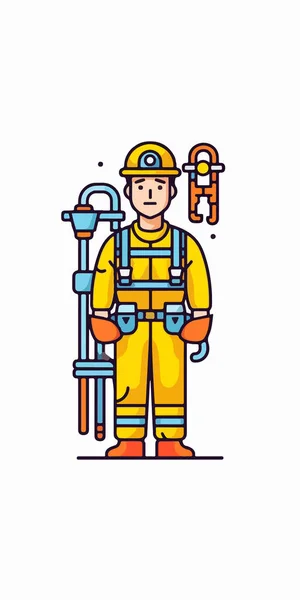消防士消防士消防士消防士消防士消防ホース カラーを背景にしたフラットベクトルアイコン — ストックベクタ