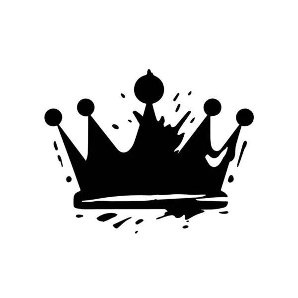 Іконка Корони Вектор Ізольовано Білому Фоні Знак Логотипу — стоковий вектор