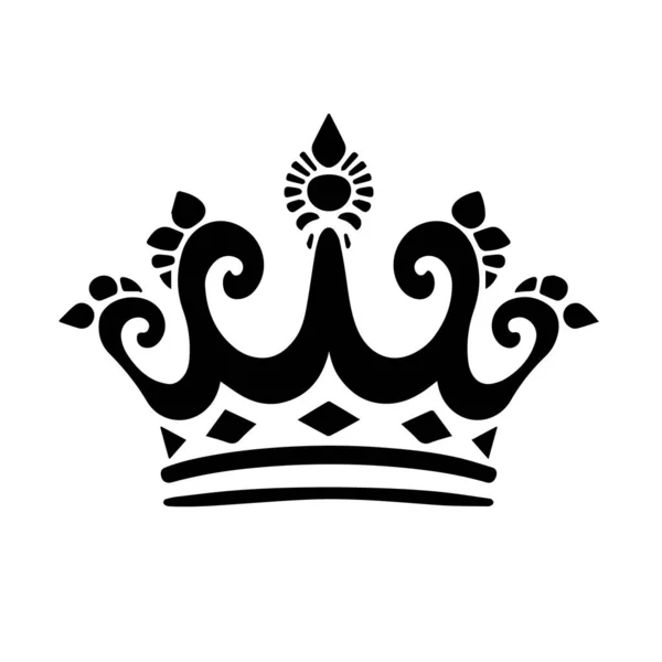 Couronne Royale Logo Vectoriel Icône — Image vectorielle