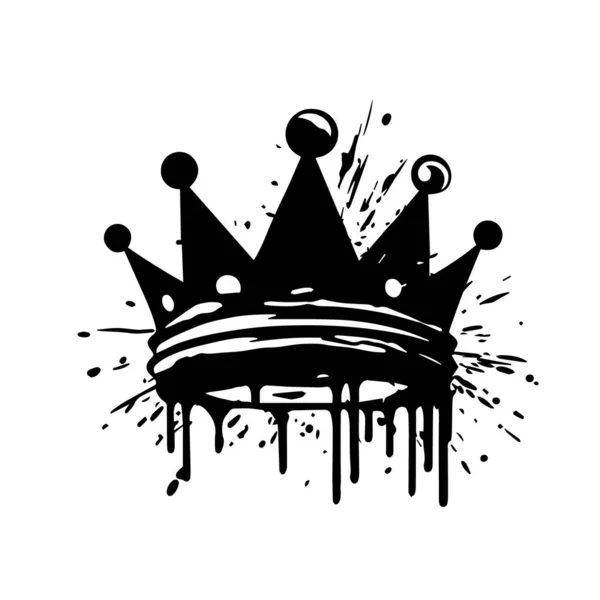 Crown Ink Splash — Stock Vector