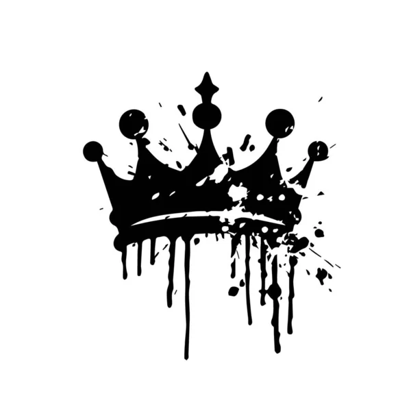 Crown Crown Splash Paint — Stock Vector