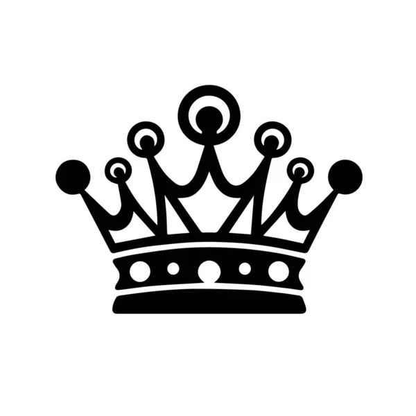 Logo Corona Modello Vettoriale Disegno Illustrazione — Vettoriale Stock