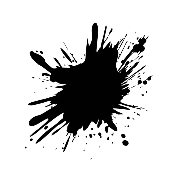 Siyah Arkaplanda Mürekkep Sıçraması — Stok Vektör
