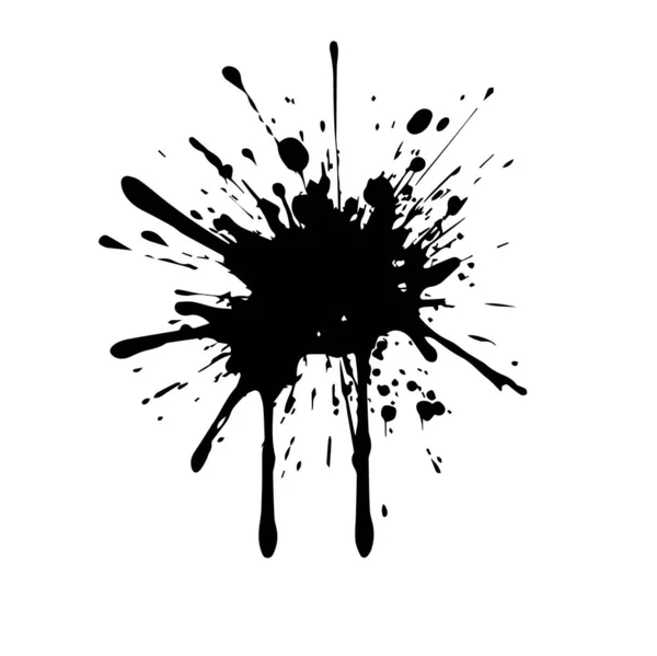 Illustration Vectorielle Des Taches Peinture Noire — Image vectorielle