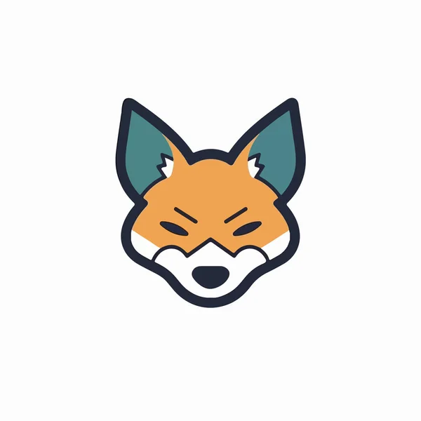 Raposa Animal Logotipo Vetor Ilustração Design Modelo —  Vetores de Stock