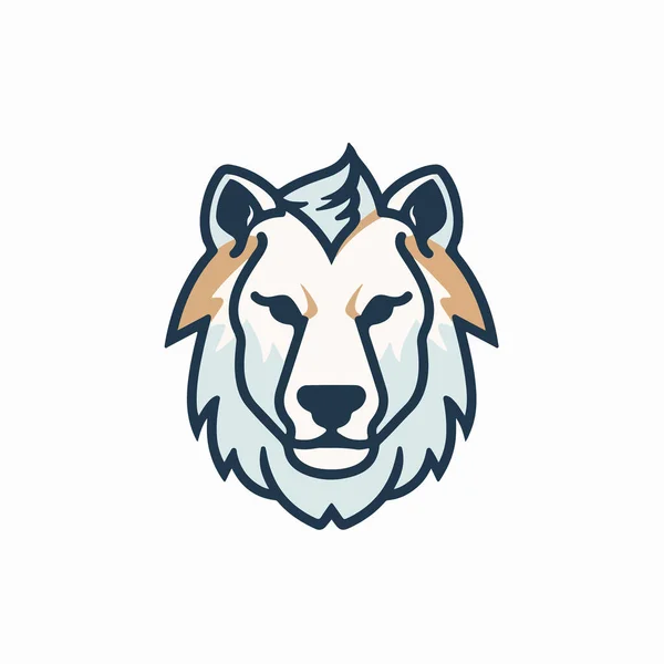Lion Tête Logo Vecteur — Image vectorielle