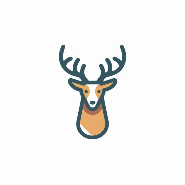 鹿头标志设计模板 创意鹿标志设计 — 图库矢量图片