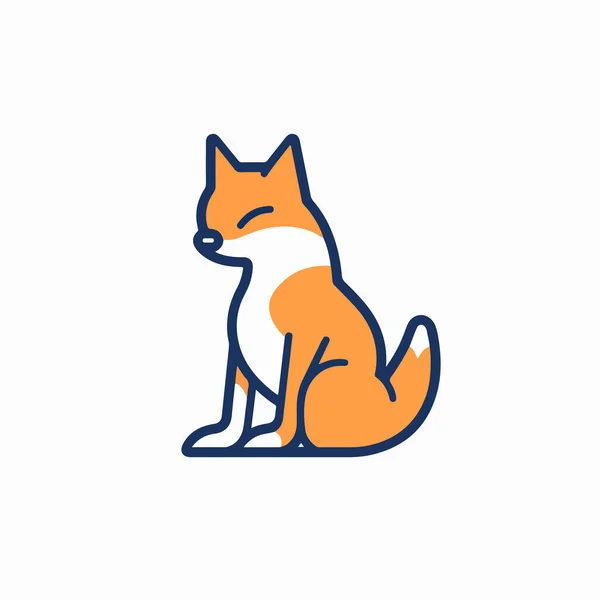Vos Logo Ontwerp Vector Template Fox Logo Vector — Stockvector