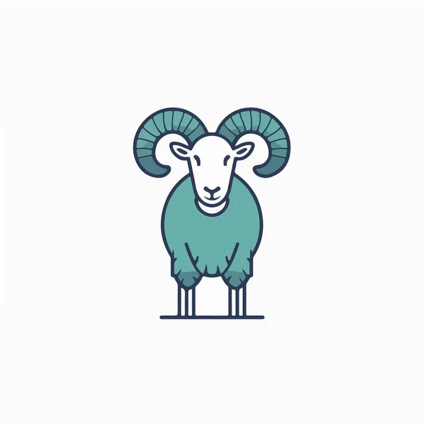 Logo Tête Mouton Vecteur Illustration Vectorielle Logo Tête Mouton — Image vectorielle