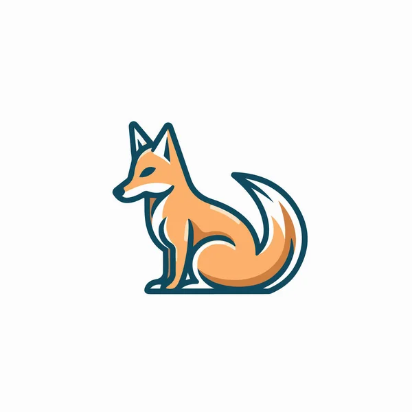 Fox Logo Icono Diseño Plantilla Vector — Vector de stock