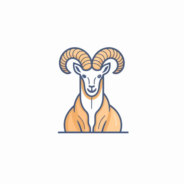 Ram Logotyp Vektor Illustration — Stock vektor
