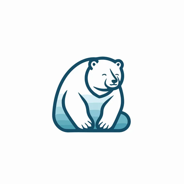 Vektor Ikone Eines Bären Flachen Stil — Stockvektor