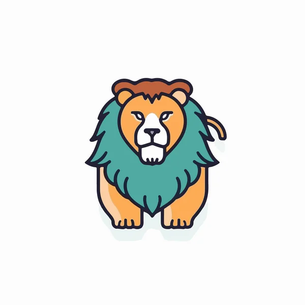 Löwen Icon Vektor Gefülltes Zeilenschild Für Ihr Konzept Webdesign Logo — Stockvektor
