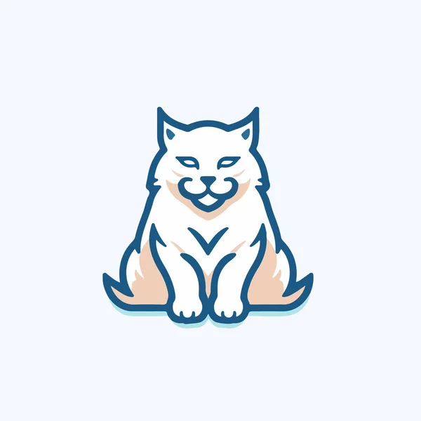 Vettore Disegno Del Logo Del Gatto — Vettoriale Stock