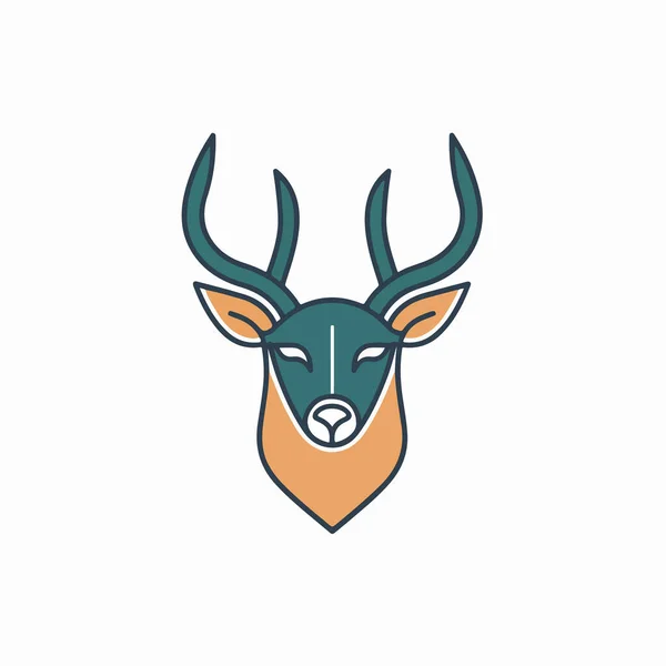 Design Ilustração Vetor Logotipo Cabeça Veado — Vetor de Stock