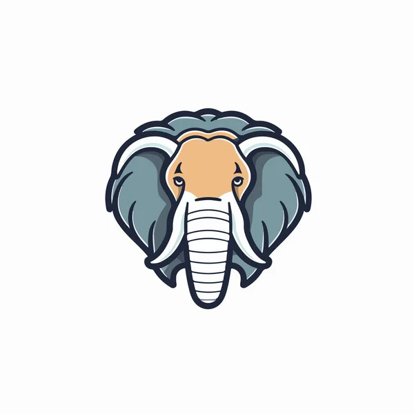 Fil Kafası Logosu Tasarımı Fil Kafası Logosu Tasarımı Fil Vektörü — Stok Vektör