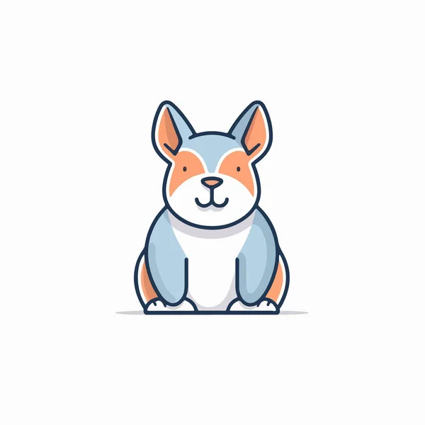 かわいいペット犬マスコットのロゴデザイン — ストックベクタ
