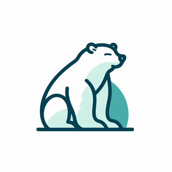Ilustração Vetor Urso Polar Bonito — Vetor de Stock