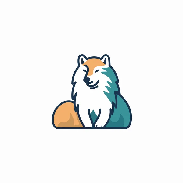 Cute Dog Vector Illustration Flat Cartoon Icon — Stock Vector